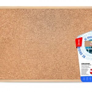 Tablica korkowa z ramą drewnianą 80x50 cm