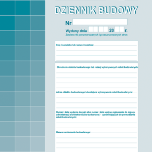 Dziennik budowy A4